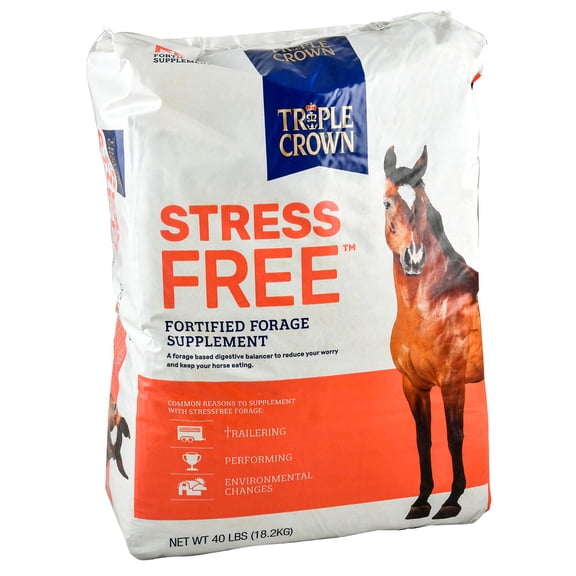 Triple Crown Stress Free Forage for Horses, Calming Equine Supplement, Stress Relief Horse Supplement, 40 lbs