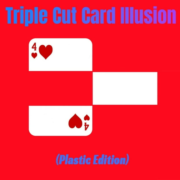 Triple Cut Card Illusion (Plastic Edition) Magic Tricks Cutting and Restoration Card Magia Stage Close-up Gimmicks Mentalism Pro