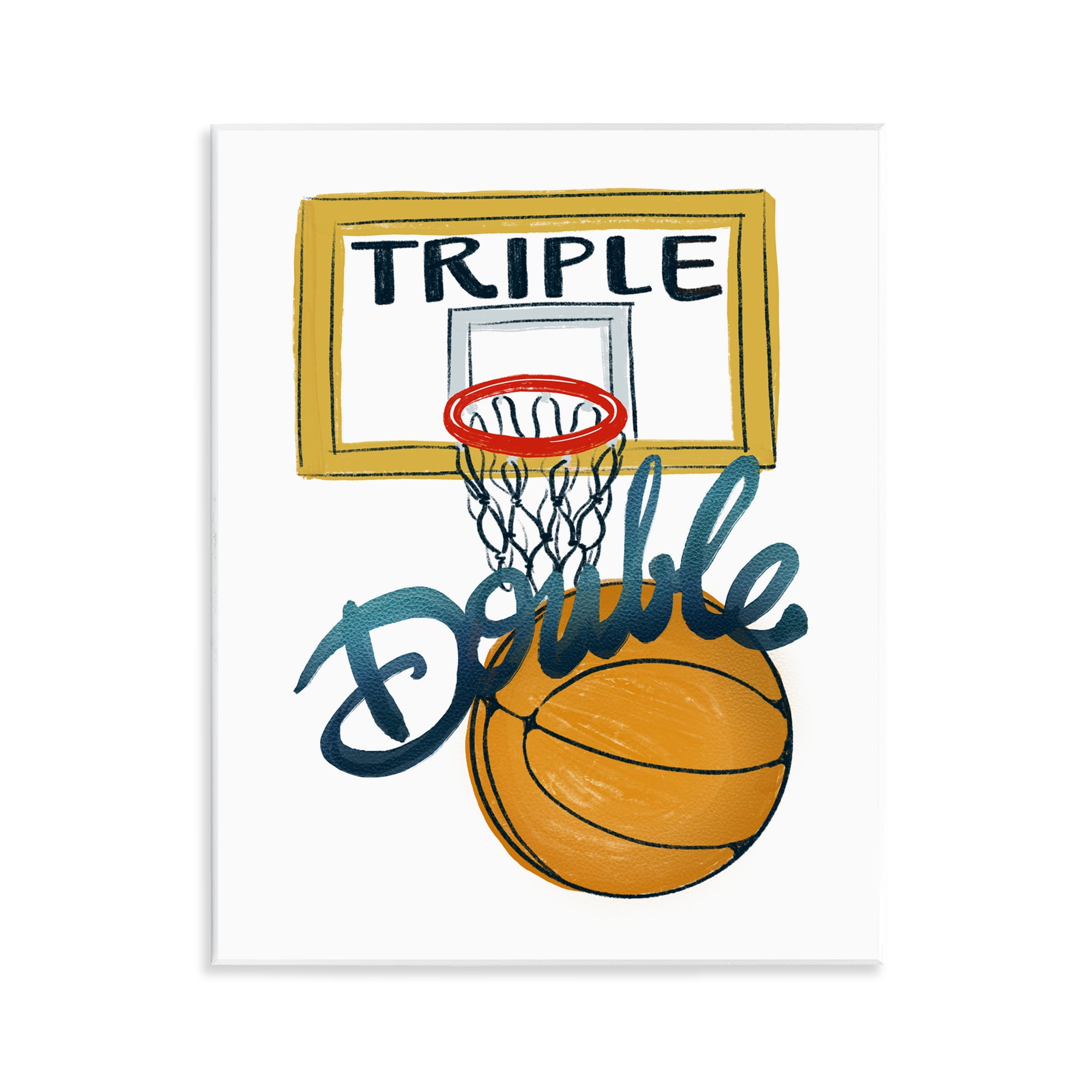 Triple Double Basketball Wall Plaque Art, design by Connie Summers