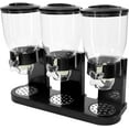 thumbnail image 1 of Triple Dry Food Dispenser Cereal Containers Storage Container Dispenser Countertop For Candy Nut Grain Granola Snack, 1 of 8