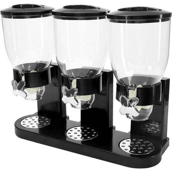 Triple Dry Food Dispenser Cereal Containers Storage Container Dispenser Countertop For Candy Nut Grain Granola Snack