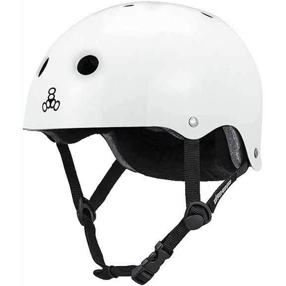 Triple Eight Certified Deep Cover Helmet L/Xl Gloss White