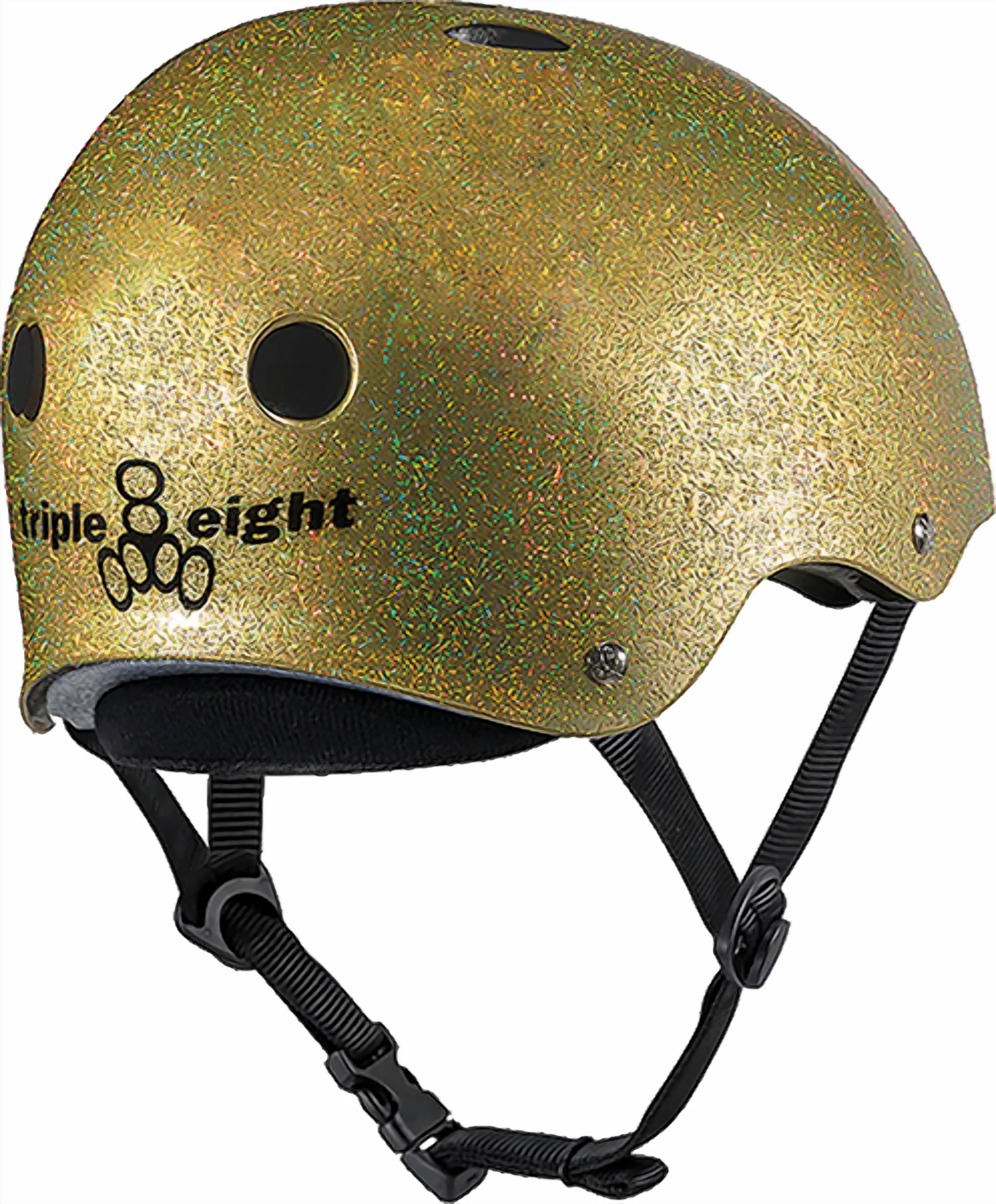 Triple Eight Certified Deep Cover Helmet S/M Gold Glitter