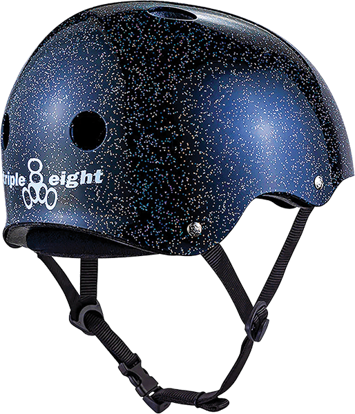 Triple Eight Certified Deep Cover Helmet Xl/Xxl Black Glitter