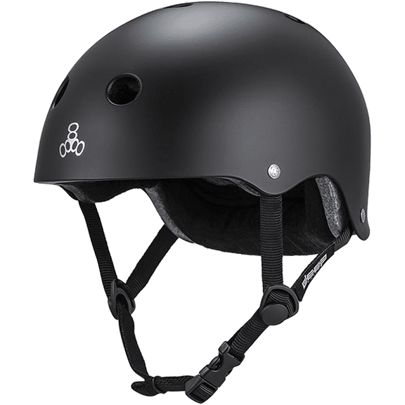 Triple Eight Certified Deep Cover Helmet Xs/S Matte Black