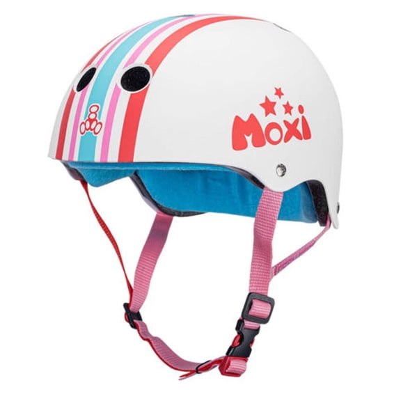 Triple Eight Certified Sweatsaver Helmet Large/Extra Large - Moxi Stripey White