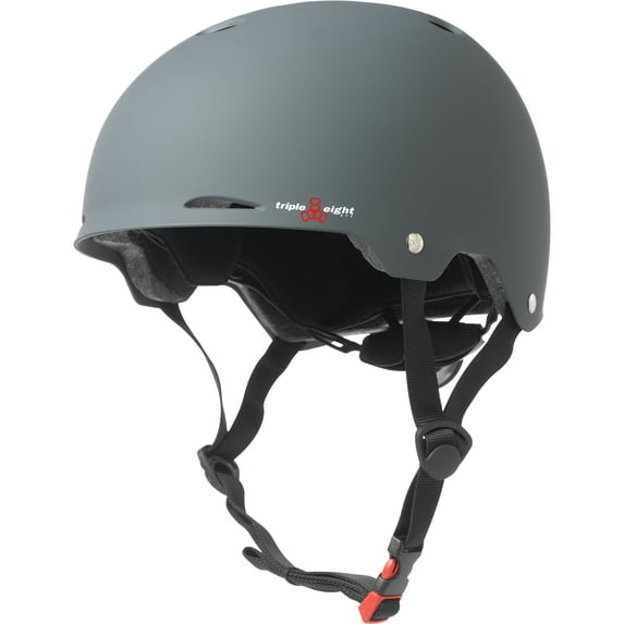 Triple Eight Gotham Dual Certified Skateboard and Bike Helmet, Gun Matte, Large / X-Large