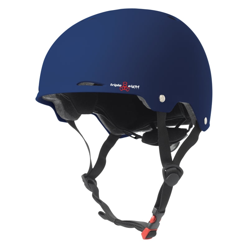 Triple Eight Dual Certified Gotham Helmet Grooved EPS Fit Dial Blue Large/XLarge