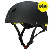 Triple Eight Dual Certified MIPS Bike and Skateboard Helmet, Black Matte, Large / X-Large