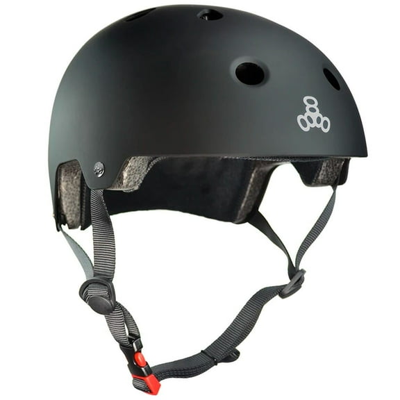Triple Eight Dual Certified V2 Helmet Matte Black, XS/S