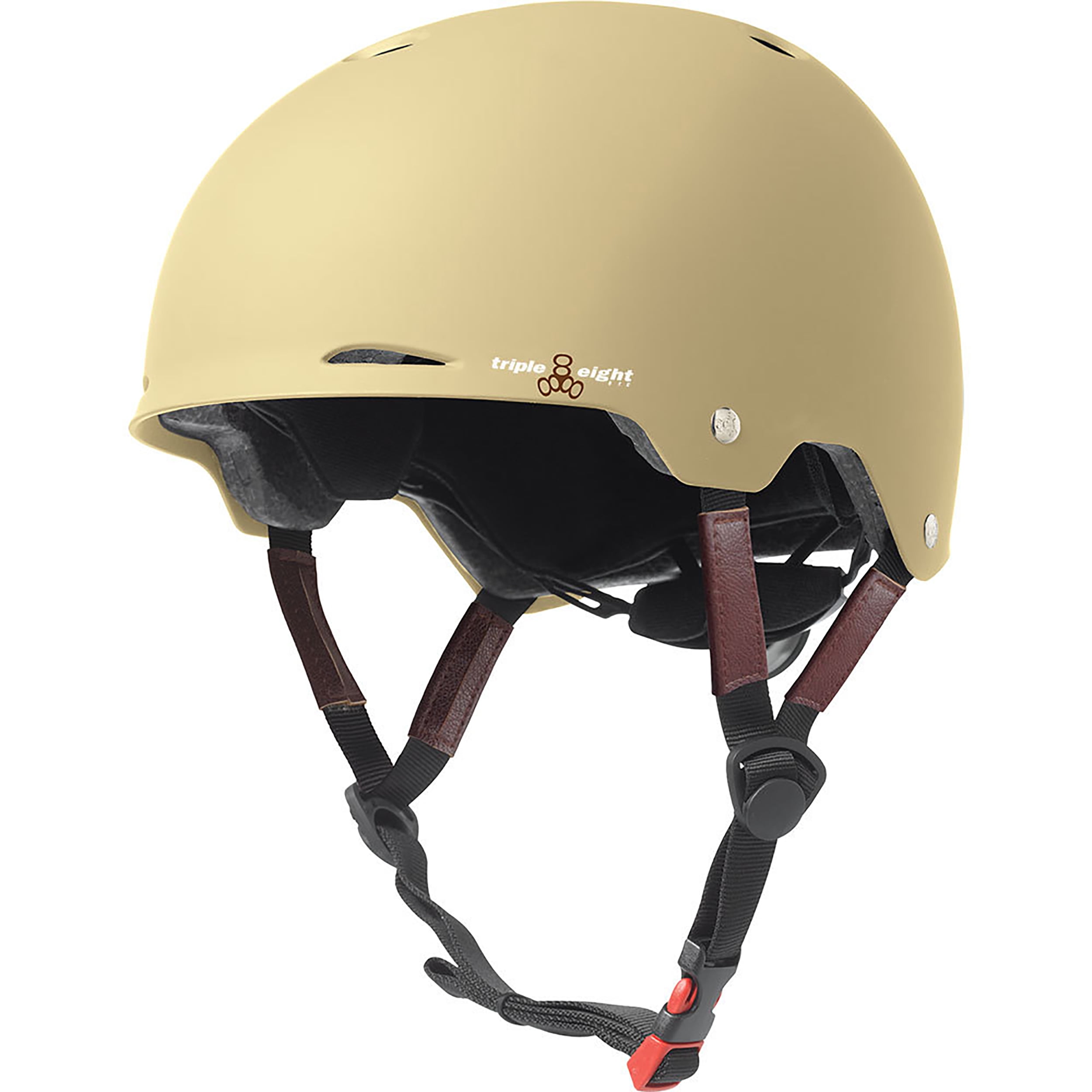 Triple Eight Gotham Dual Certified Skateboard and Bike Helmet, Cream Matte, Large / X-Large