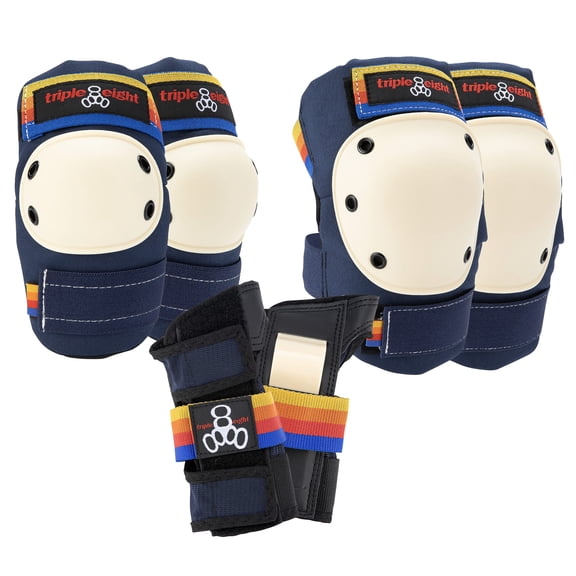 Triple Eight Saver 3 Pack Pads Medium Pacific Beach Navy