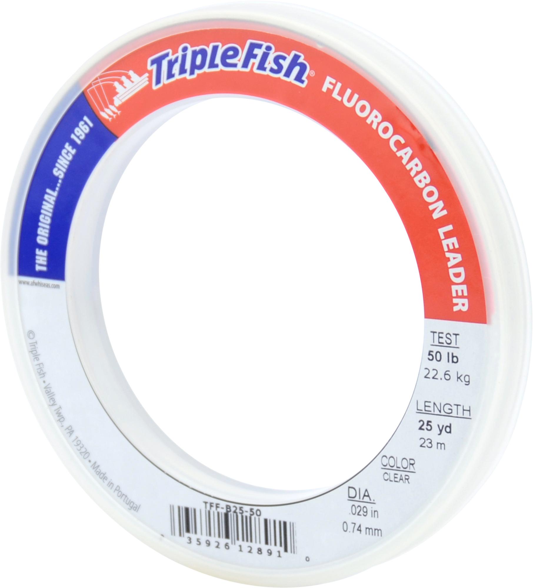 Triple Fish TFFB2550 Fluorocarbon Leader 50 lb 22.7 kg test 0.029
