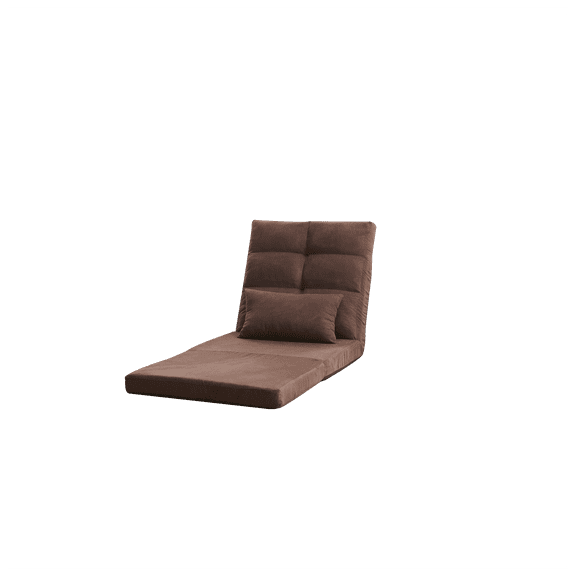 Triple Fold Down Sofa Bed, Adjustable Floor Couch Sofa with One Pillow, 5 Reclining Position, Convertible Upholstered Guest ,Adjustable Foldable Modern Leisure Sofa Bed Video Gaming Sofa