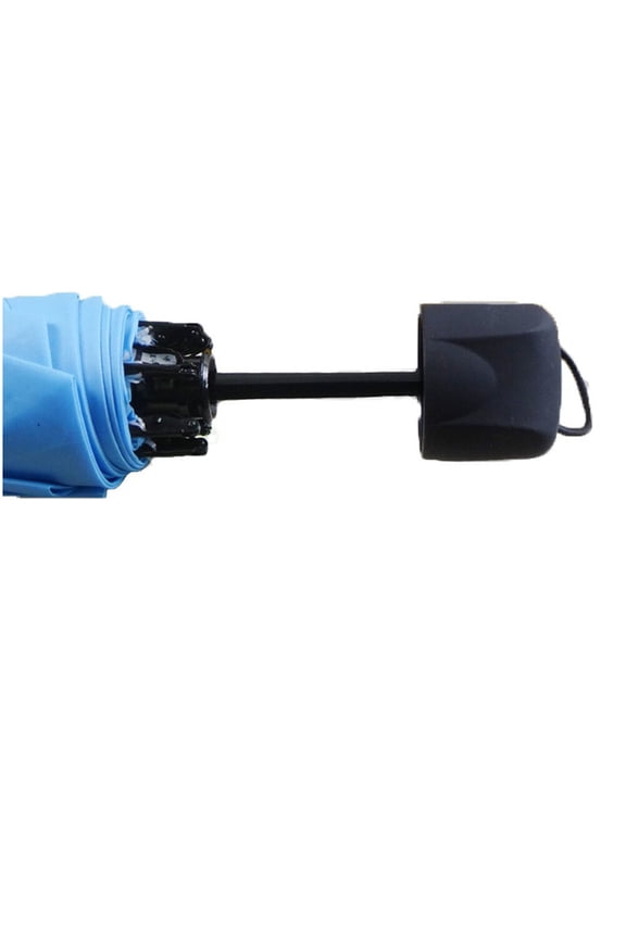 Triple Folding Dome Ruffled Parasol Sun Rain Umbrella Anti-UV Parasol ( )