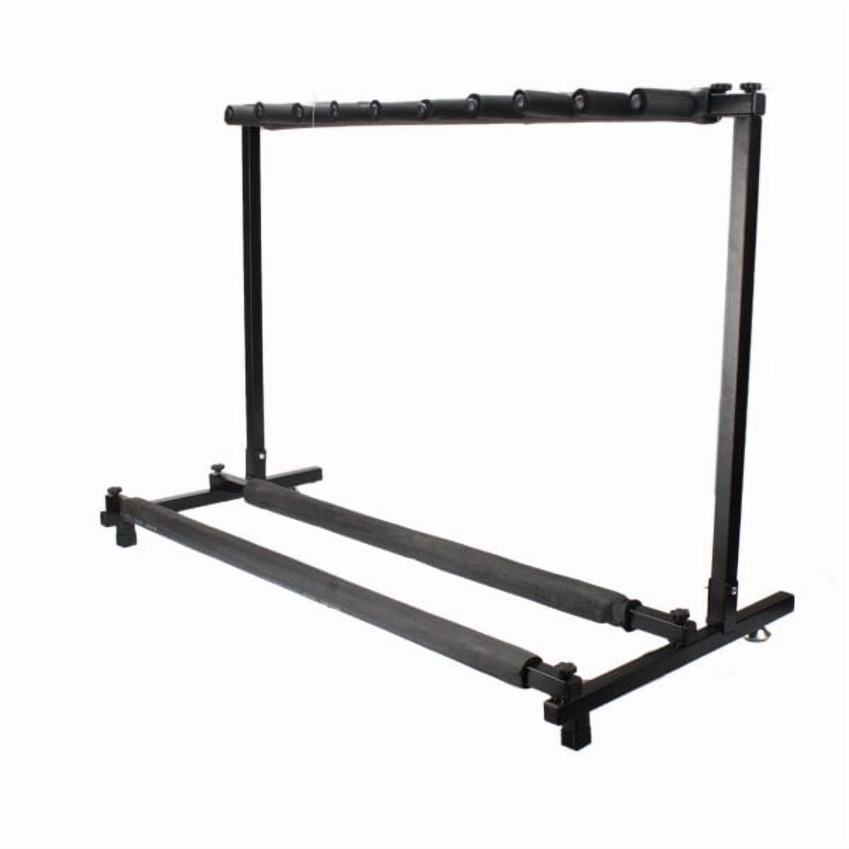 Triple Folding Guitar Stand Holder - Adjustable 3-Guitar Rack with Non-Slip Padding, Portable Storage for Acoustic/Electric Guitars