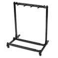 thumbnail image 1 of Triple Folding Guitar Stand Rack, Holds 3 Guitars (Acoustic/Electric/Bass), Sturdy Iron Construction with Neoprene Rubber Protection, 1 of 14
