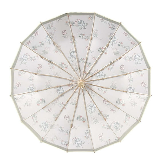 Triple Folding Umbrella Travel Umbrella for Outdoor Activities Trips Camping Style C