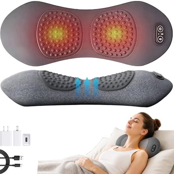 Triple Fusion Back Massager, 2026 New Triple Fusion Massager for Sciatica, with Electric Traction Lifting & Heat Compress, All-Round Support, Relieve Neck/Shoulder Discomfort