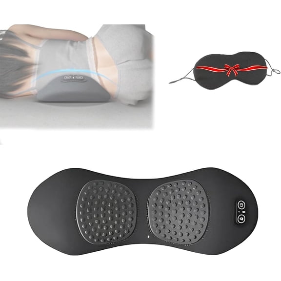 Triple Fusion Back Massager,3-in-1 Back Massager Triple Fusion Back Massager, 2025 New 3 in 1 Neck Shoulder Backs Massagers with Traction, Vibration & Heat (Black)