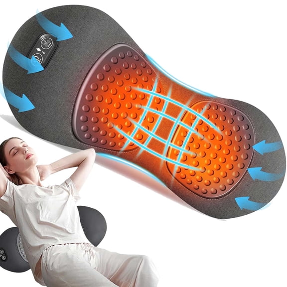 Triple Fusion Back Massager, 3-in-1 Design with Vibration, Heat & Electric Lift, 135° Ergonomic Contour for Neck, Shoulders and Back