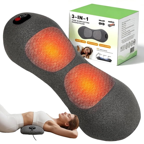 Triple Fusion Back Massager, Deep Tissue Massage & Spine Decompression for Sciatica Pain Relief, Office Chair, Home & Daily Relaxation