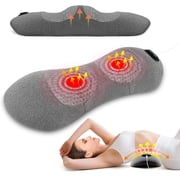 Triple Fusion Back Massager with Heat & Massage, Ergonomic Memory Foam Lower Back Massager for Pain Relief Deep Tissue, Smart Air Lift Technology, Ideal for Car/Bed/Sleeping/Office Chair