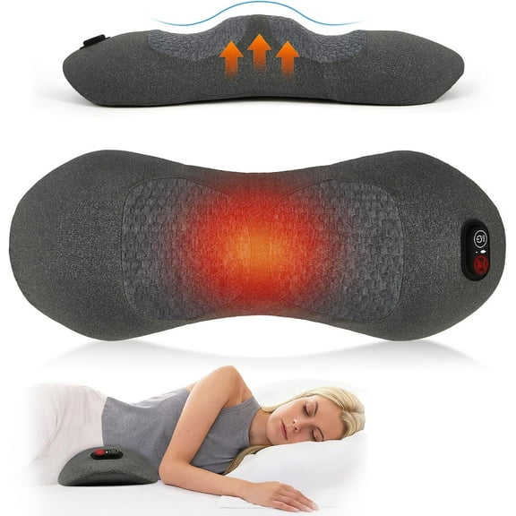 Triple Fusion Back Massager with Heat-Sciatica Pain Relief & Spine Decompression Device, Deep Tissue Massager for Lower Back Pain, Office Chair and Home Use for Chronic Sufferers