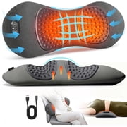 Triple Fusion Back Massager with Heat,Vibration &Traction,Back Support Pillow for Bed and Chair,Lumbar Support Pillows for Lower Back Pain Relief & Spine Support