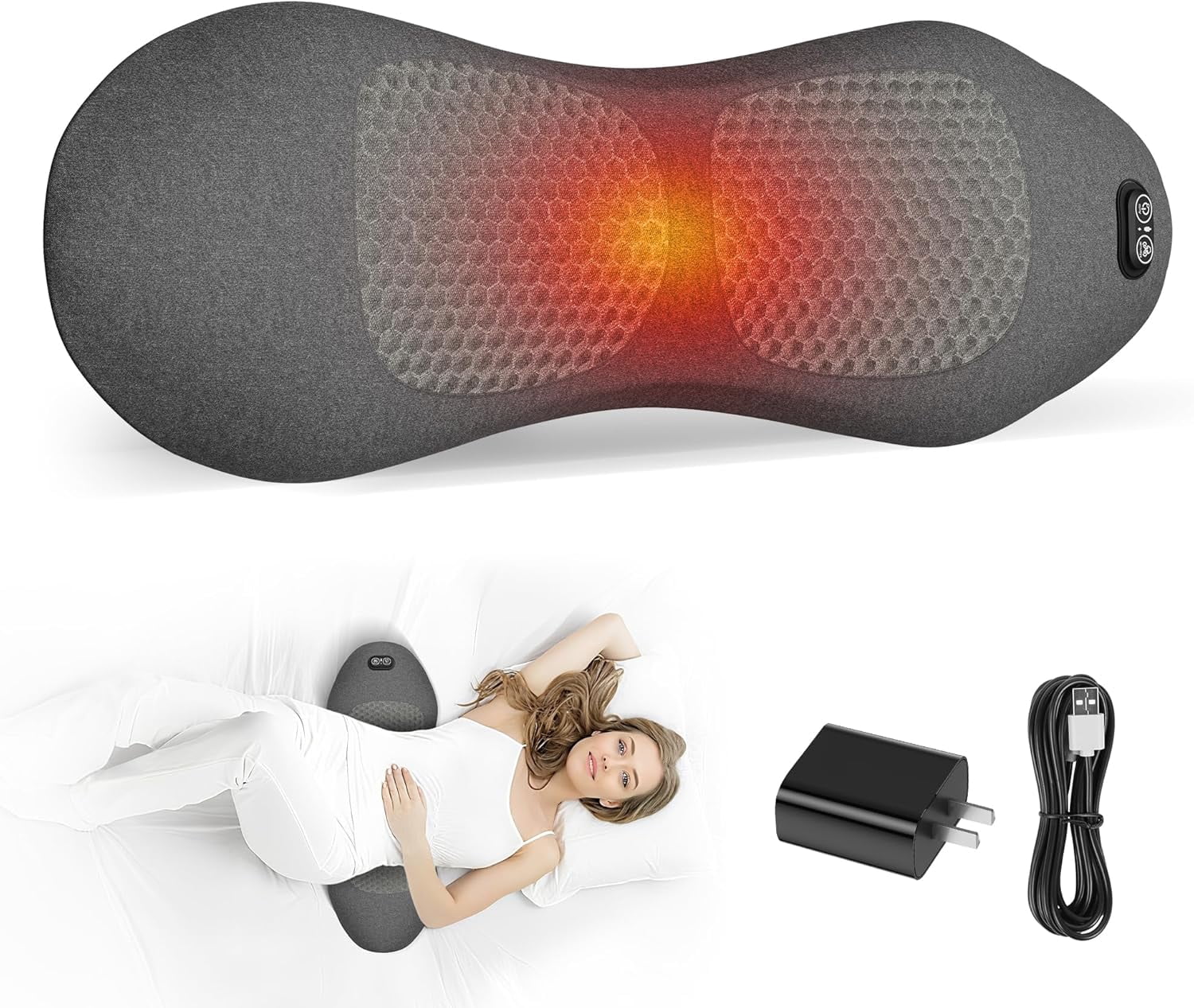 YYUU, Triple Fusion Back Massager with Heat, Vibration and Traction ...