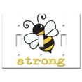 thumbnail image 1 of Triple Gang Toggle OVERSIZE Wall Plate - Bee Strong, 1 of 2