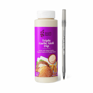 Triple Garlic Aioli Dip with pan