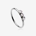 thumbnail image 1 of Triple Gem Sparkle Bendable Twist Hoop Ring, 1 of 3