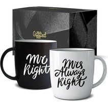 Couple Mugs Mr Right And Mrs Always Right Funny His And Hers Coffee ...