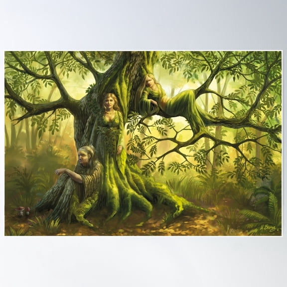 Triple Goddess Poster Wall Art, Modern Wall Decor For Living Room Bedroom, 16x24 UNFRAMED
