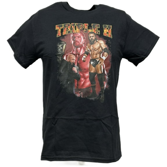 Triple H Authority Pro Wrestling Mens Black WWE T-shirt
