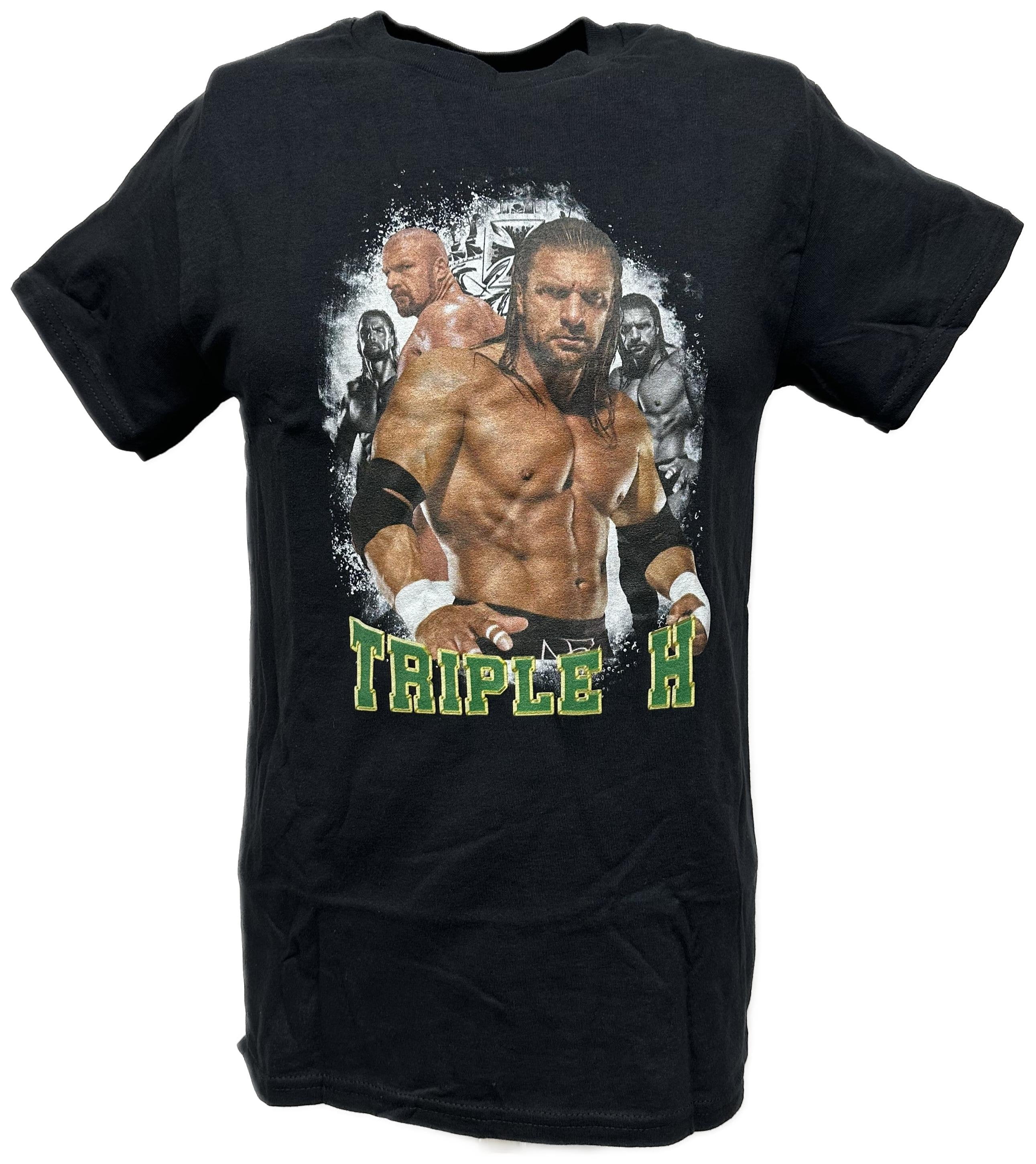 triple-h-pro-wrestling-four-poses-mens-black-wwe-t-shirt-walmart