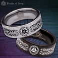 thumbnail image 1 of Triple Hare Celtic Tungsten Carbide Ring, 1 of 9