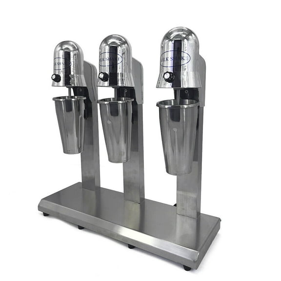 Triple Heads Electric Milk Shaker Maker Drink Mixer Shake Machine Smoothie Milk 540W 3 Head Commercial Milkshake Machine Drink Mixer for Home and Milk Tea Shop 3Head Drink Mixer Commercial Drink Mixer