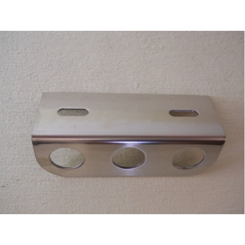 Triple Hole Stainless Steel Bracket /Fits 3/4" Round LED Marker Turn Tail Lights