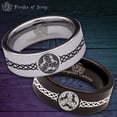 thumbnail image 1 of Triple Horse Celtic Tungsten Carbide Ring, 1 of 8