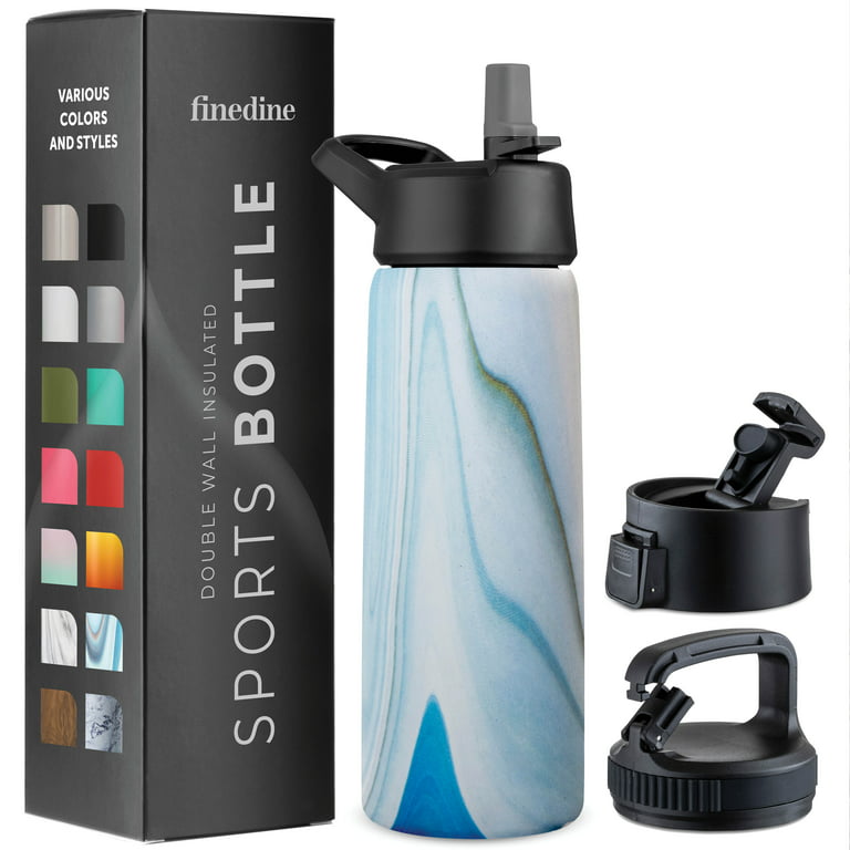 Insulated Water Bottle With Straw, Sports Water Bottle 1L