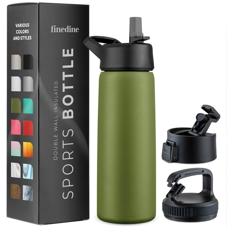 Water Bottle, 40 oz Insulated Water Bottle (Cold for 48 Hrs, Hot for 24  Hrs) - Vacuum Insulated Stainless Steel Water Bottle with Straw & Handle  Lid 