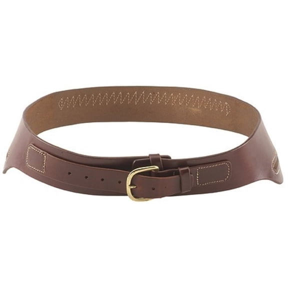 Triple K 111 Conquistador Double Holster Drop-Loop Cartridge Gun Belt 45 Caliber Leather Walnut Oil Medium 33" to 38"