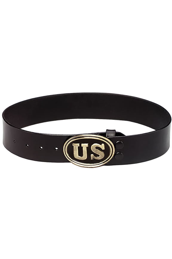 48 Civil War Gun Belt XL 43-48" Leather Black