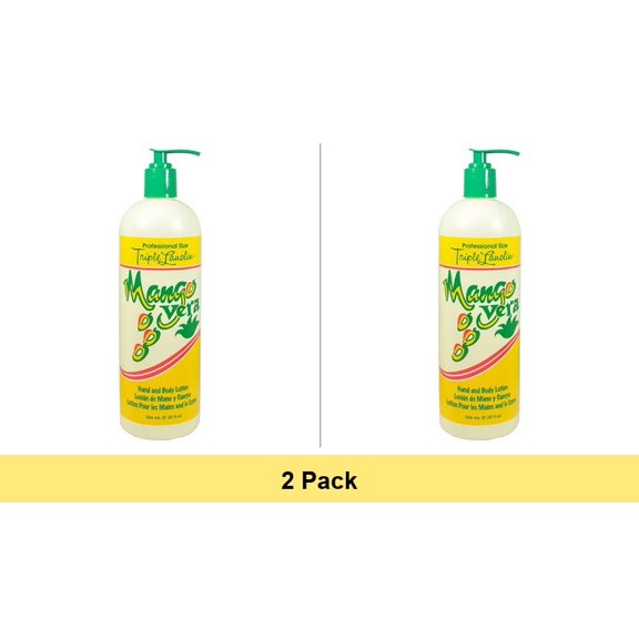 Triple Lanolin Mango Vera Hand & Body Lotion 20 oz - 2 Pack Bundle