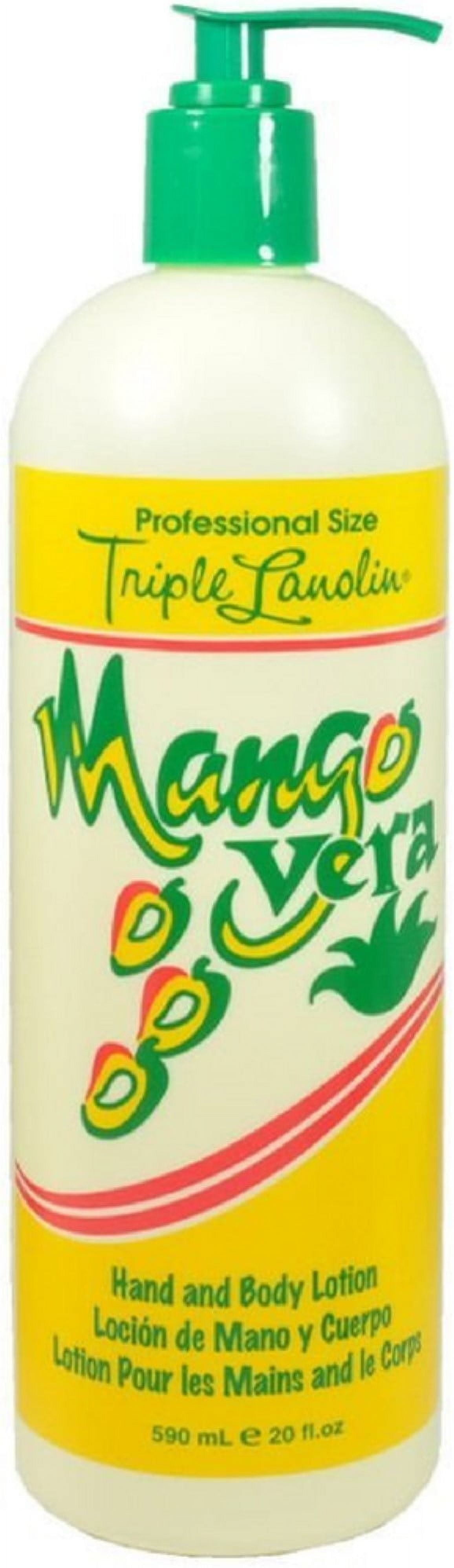 Triple Lanolin Mango Vera Hand & Body Lotion 20 oz - (Pack of 4)