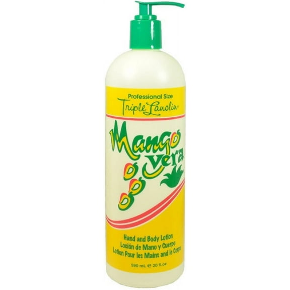 Triple Lanolin Mango Vera Hand & Body Lotion 20 oz - (Pack of 4)