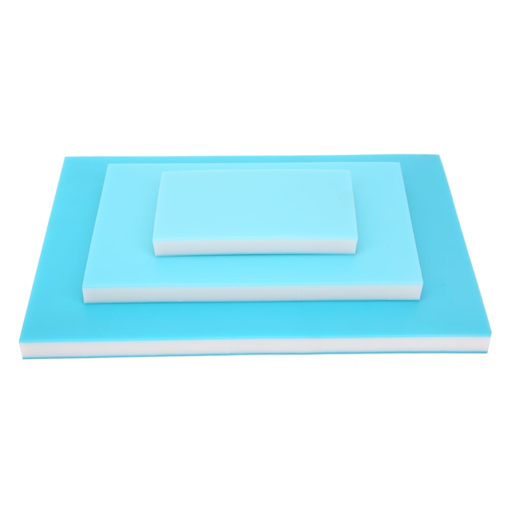 Triple Layered Rubber Block Stamping Engraving Carving Block PVC Rubber Block Blue White Blue