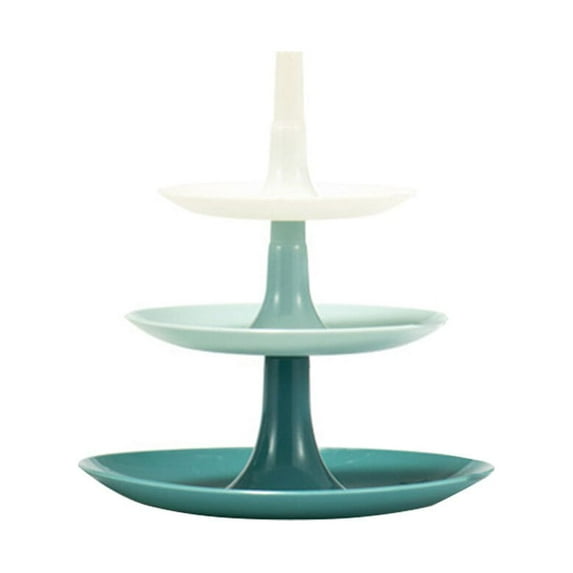 Triple Layers Plastic Cake Stand Cupcake Fruit Shelf Cup Cake Holder Display for Wedding Birthday Party - Size S